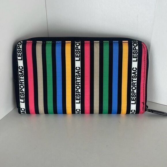 LeSportSac Striped Taylor Zip Around Wallet - Picture 2 of 8